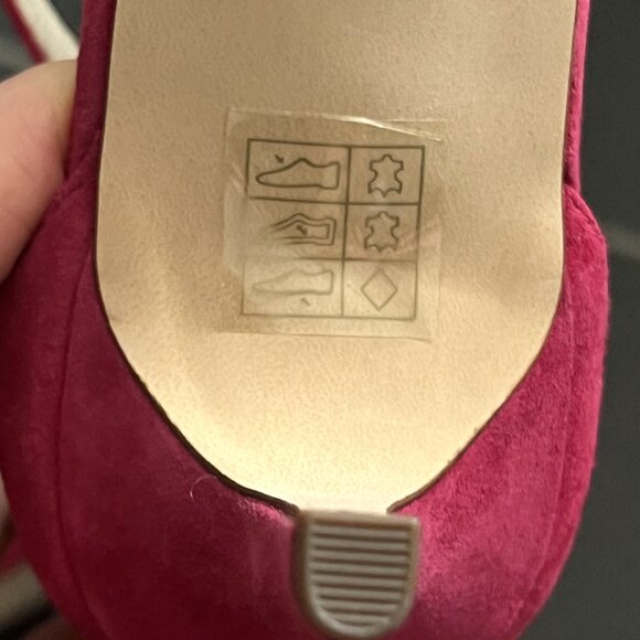 Louise et Cie suede leather strappy heels, fuchsia colour, size 38.5 NWOT - Picture 5 of 6